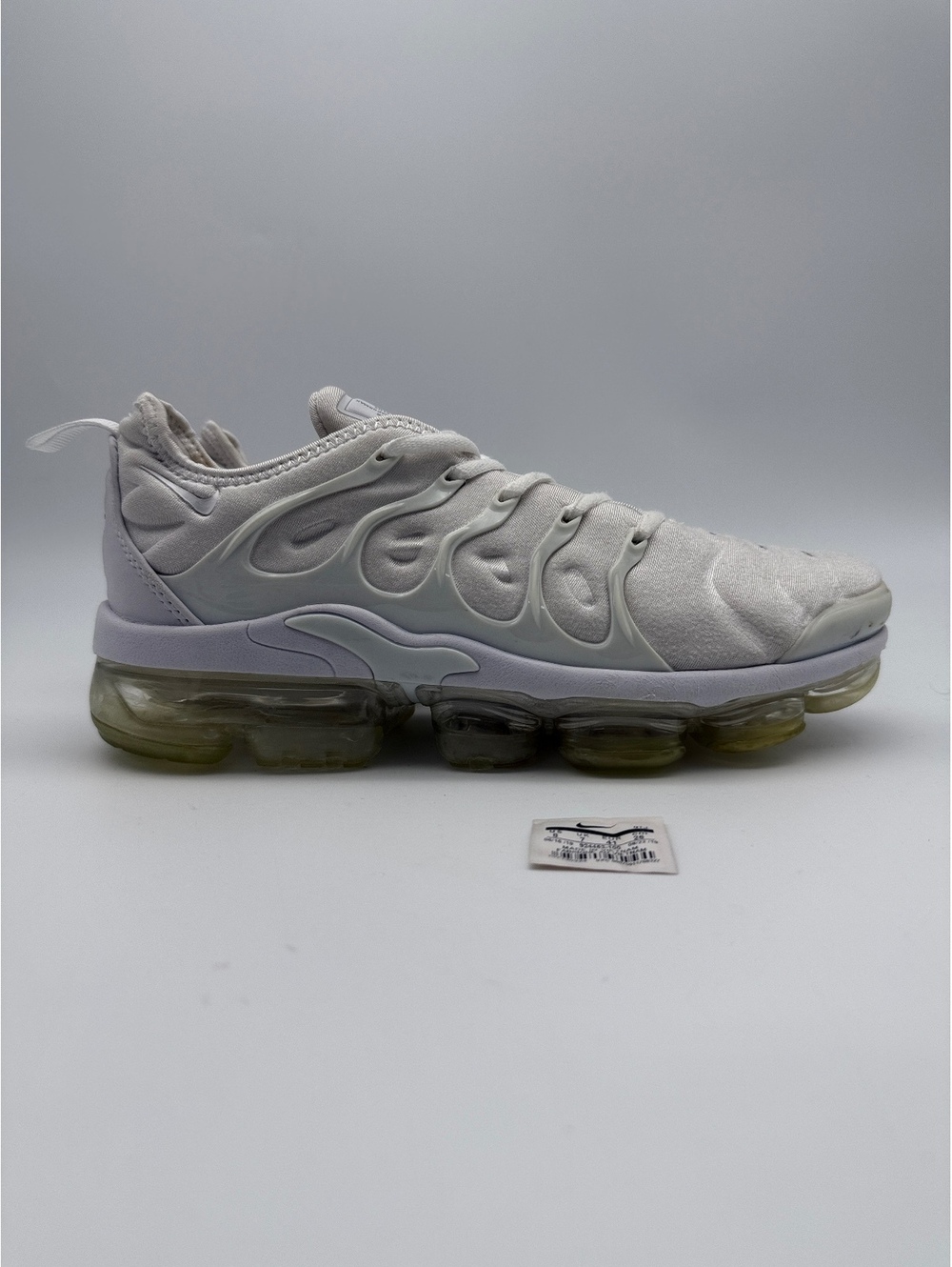 Nike Air VaporMax Plus Mens Running Shoe Triple White Platinum 924453-100 Size 8